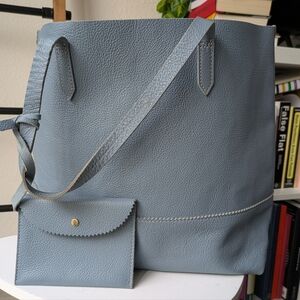 J. Crew Women's Blue Leather Tote Bag